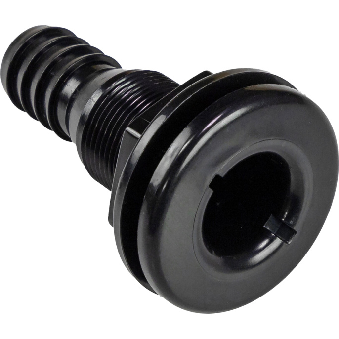 Разъем водосброса пластиковый под шланг 25 мм черный (SFDS2100001)